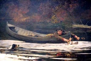 Main Product Photo of Hound & Hunter Painting by Winslow Homer