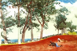 House and Trees by Winslow Homer Oil Painting Reproduction
