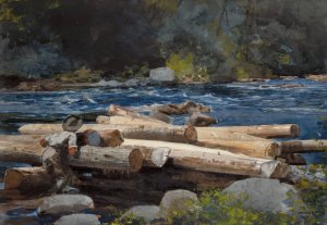 Main Product Photo of Hudson River Painting by Winslow Homer