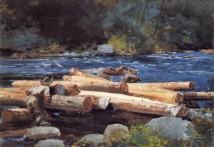 Main Product Photo of Hudson River Painting by Winslow Homer