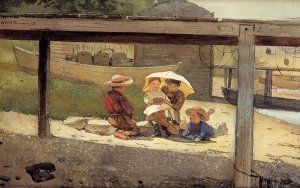 Main Product Photo of In Charge of Baby Painting by Winslow Homer