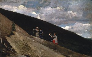 Main Product Photo of In the Mountains Painting by Winslow Homer