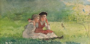 Main Product Photo of Listening To The Birds Painting by Winslow Homer