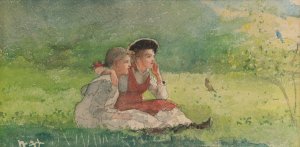 Main Product Photo of Listening To The Birds Painting by Winslow Homer