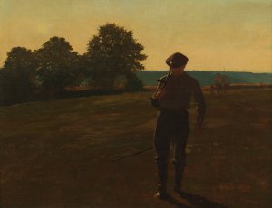 Main Product Photo of Man with a Scythe Painting by Winslow Homer