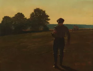 Man with a Scythe by Winslow Homer Oil Painting Reproduction
