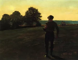 Man with a Sythe by Winslow Homer Oil Painting Reproduction