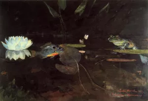 Mink Pond by Winslow Homer - Hand-Painted Oil Painting Reproduction