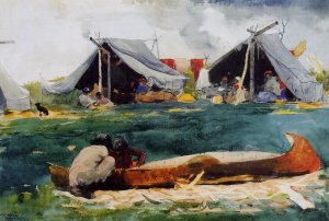 Main Product Photo of Montagnais Indians Painting by Winslow Homer