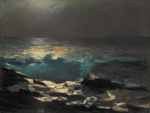 Main Product Photo of Moonlight, Wood Island Light Painting by Winslow Homer