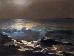 Main Product Photo of Moonlight, Wood Island Light Painting by Winslow Homer