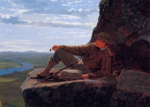 Main Product Photo of Mountain Climber Resting Painting by Winslow Homer