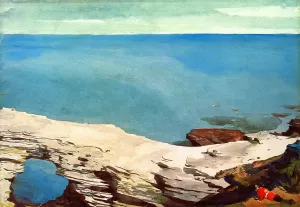 Natural Bridge, Bahamas by Winslow Homer - Hand-Painted Oil Painting Reproduction