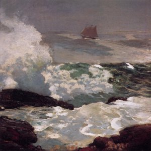 Main Product Photo of On a Lee Shore Painting by Winslow Homer