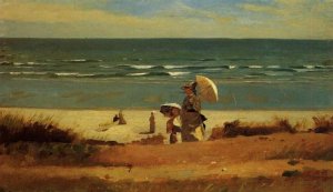 Main Product Photo of On the Beach, Marshfield Painting by Winslow Homer