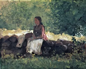 On the Fence by Winslow Homer Oil Painting Reproduction