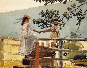Main Product Photo of On the Stile Painting by Winslow Homer