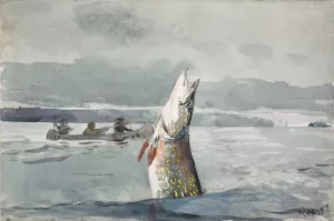 Pike, Lake St. John by Winslow Homer - Hand-Painted Oil Painting Reproduction