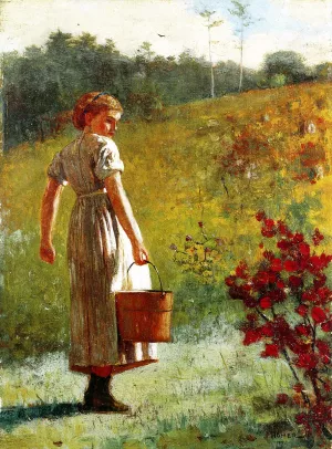 Returning from the Spring by Oil Painting Reproduction