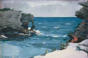 Rocky Shore, Bermuda by Oil Painting Reproduction