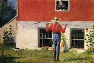 Main Product Photo of Rustic Courtship Painting by Winslow Homer