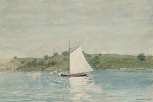Main Product Photo of Sailing Calm Water Painting by Winslow Homer