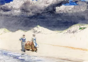 Sand and Sky by Winslow Homer - Hand-Painted Oil Painting Reproduction