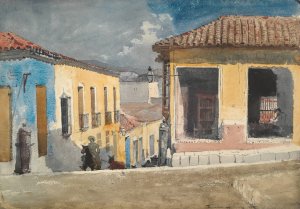 Main Product Photo of Santiago de Cuba; Street Scene Painting by Winslow Homer