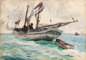 Main Product Photo of Schooner - Nassau Painting by Winslow Homer