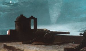 Main Product Photo of Searchlight on Harbor Entrance, Santiago de Cuba Painting by Winslow Homer