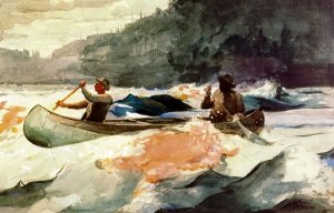 Main Product Photo of Shooting the Rapids Painting by Winslow Homer
