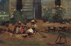 Main Product Photo of Sketch of a Cottage Yard Painting by Winslow Homer