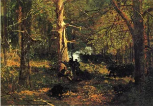 Skirmish in the Wilderness by Oil Painting Reproduction