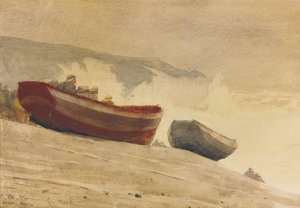Main Product Photo of Storm On The English Coast Painting by Winslow Homer