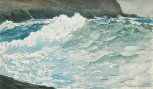 Main Product Photo of Surf, Prout's Neck Painting by Winslow Homer