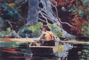 Main Product Photo of The Adirondack Guide Painting by Winslow Homer