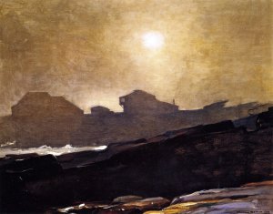 Main Product Photo of The Artist's Studio in an Afternoon Fog Painting by Winslow Homer