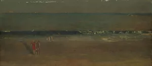 The Beach, Late Afternoon by Winslow Homer - Hand-Painted Oil Painting Reproduction