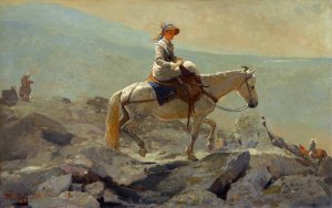 Main Product Photo of The Bridle Path, White Mountains Painting by Winslow Homer