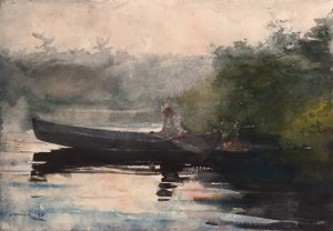 Main Product Photo of The End of the Day, Adirondacks Painting by Winslow Homer