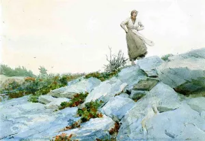 The Faggot Gatherer by Winslow Homer - Hand-Painted Oil Painting Reproduction