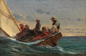 Main Product Photo of The Flirt Painting by Winslow Homer
