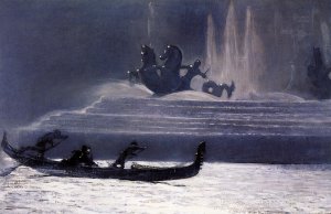 Main Product Photo of The Fountains at Night, World's Columbian Exposition Painting by Winslow Homer