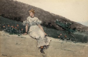 Main Product Photo of The Garden Wall Painting by Winslow Homer