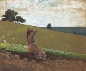 Main Product Photo of The Green Hill Painting by Winslow Homer