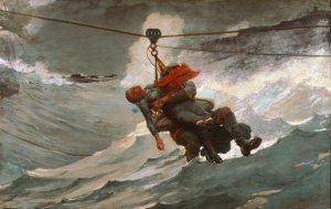 Main Product Photo of The Life Line Painting by Winslow Homer