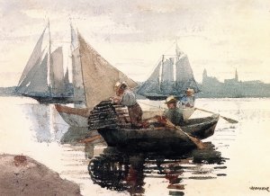 Main Product Photo of The Lobster Pot Painting by Winslow Homer