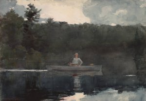 Main Product Photo of The Lone Fisherman Painting by Winslow Homer