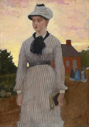 Main Product Photo of The Red School House Painting by Winslow Homer