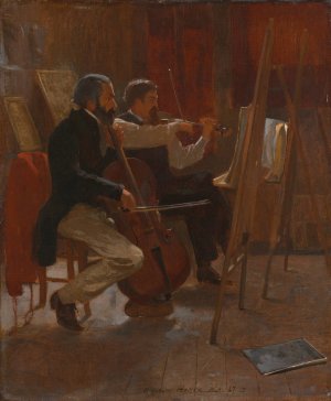 Main Product Photo of The Studio Painting by Winslow Homer